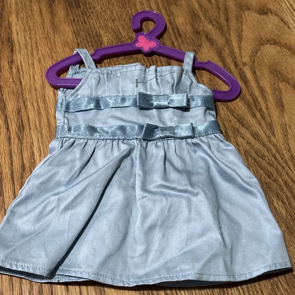 American‎ Girl Doll Dress With Matching Shoes Blue Special Occasion Party